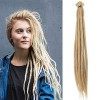 Noverlife 10 Brins 50cm Rouge Gingembre Extensions de Dreadlock, Accessoires Dreadlocks Synthétiques Crochet à Extrémité Uniq