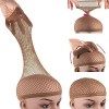 Dreamlover Bonnets de Perruque en Maille Longue, Filet de Perruque de Couleur Nude pour Femme, 2 pièces