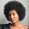 Perruque Afro Femme Perruque Bresilienne Courte Perruque Afro Femme Naturelle avec Kinky Bouclée 100% Perruque Cheveux Humain