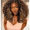 X-Tress 16 pouce HD Lace Front Perruque Ondulée pour Femme Couleur Naturelle Perruque Synthetique Mi-Longue Pre Plucked 13x4x