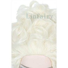 Linfairy Perruque blonde rétro courte pour femme convient aux costumes des années 50 et 80
