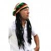 WIG ME UP - Bonnet avec Dreadlocks Rastas style du Reggae Jamaïque Marley