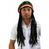 WIG ME UP - Bonnet avec Dreadlocks Rastas style du Reggae Jamaïque Marley