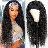 X-Tress Perruque Bandeau Femme Nautrelle Courte Afro Perruque Noire Bouclée Cheveux Naturel 18 pouces Headband Wig Afro Curly