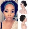 Perruque Bandeau Cheveux Humain Perruque Femme Naturelle Courte Brésilien Short Curly Human Hair Headband Wig6 Pouces 15cm 