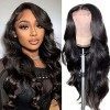 Perruque Bresilienne Perruque Femme Naturelle Cheveux Humain 4x4 Body Lace Wig Human Hair for Black Women Couleur Naturelle 1