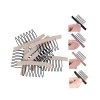 24 pcs/lot Peignes pour perruques Clips de perruque à 7 dents en acier Pince perruque accessoires de perruque（Noir 