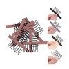 24 pcs/lot Peignes pour perruques Clips de perruque à 7 dents en acier Pince perruque accessoires de perruque（Noir 