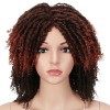 Style Icon 6" Short Dreadlock Wig Twist Wigs for Black Women Short Curly Synthetic Wigs 17cm, T1B/30 