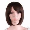 MapofBeauty 12 Pouce/30cm Mode Femmes Courtes Perruque De Vacances Cheveux Raides Sombre Brun 