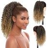 Colorfulpanda Queue de Cheval Afro Crépus Bouclés Ondulée Postiche Ponytail Cheveux Naturel Cordon pour Femmes Noires Extensi