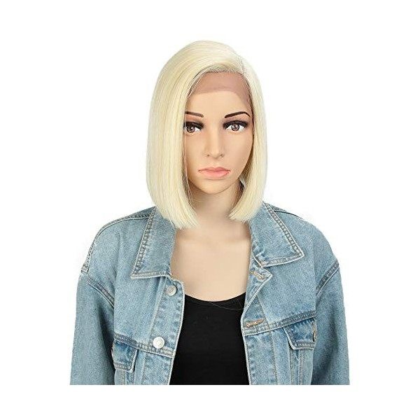 Style Icon Perruques Lace Front Wigs Droite Synthetique 9“/22cm Perruque Courte Raide Devant En Dentelle Short Bob Wig Perruq