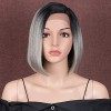 Style Icon Perruques Lace Front Wigs Droite Synthetique 9“/22cm Perruque Courte Raide Devant En Dentelle Short Bob Wig Perruq