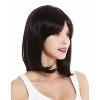 WIG ME UP - VK-3-3HDEEPVIOL Perruque dame courte longueur dépaules carré long lisse balayage brun foncé mèches violettes hig