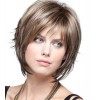 AIEOE Perruque Femme Duveteux Bob Courtes Bouclées Cheveux Synthétiques Marron Naturels Lace Front Wig