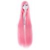 MapofBeauty 39 Pouce/100cm Lady Fashion Longue Ligne Droite Cheveux Animation Perruque Cosplay Perruque Brun 