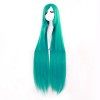 MapofBeauty 39 Pouce/100cm Lady Fashion Longue Ligne Droite Cheveux Animation Perruque Cosplay Perruque Brun 