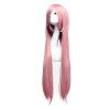 MapofBeauty 39 Pouce/100cm Lady Fashion Longue Ligne Droite Cheveux Animation Perruque Cosplay Perruque Brun 