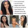 Yaki Headband Wigs Human Hair for Women Perruque Bandeau Cheveux Humain Bandeau Perruque Femme Naturelle Brésilien Perruque F