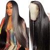 13x6 Perruque Femme Naturelle Brésilien Silky Straight Lace Wig Human Hair Colle Perruque Femme Naturelle Glueless Wig Human 