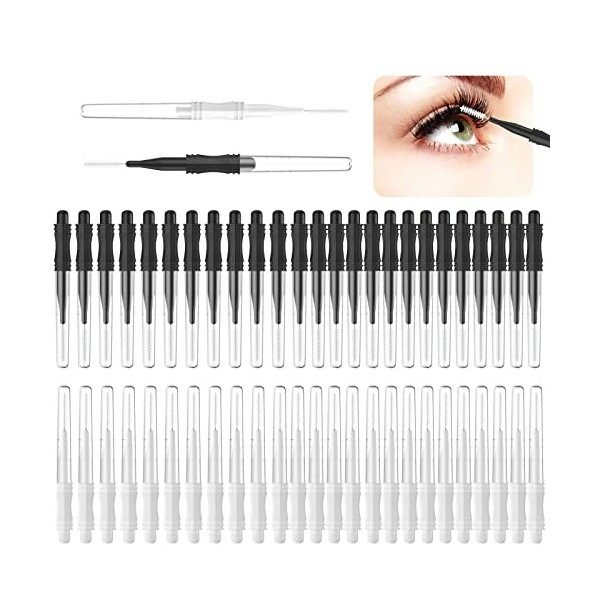 20 micro brosses à sourcils avec capuchon, brosse à sourcils pour laminage de sourcils