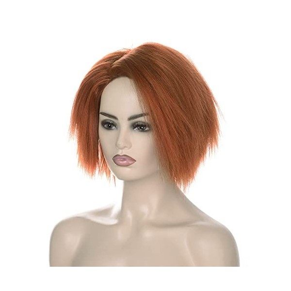 Orange Yak short hair | Evil Doll Hair damnation Role Playing Halloween clown hair Orange 