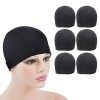 3 pcs Capuchon en Dôme pour la Fabrication de Perruque Filets à Cheveux Extensible pour Hommes Femmes Perruque Capuchon Noir