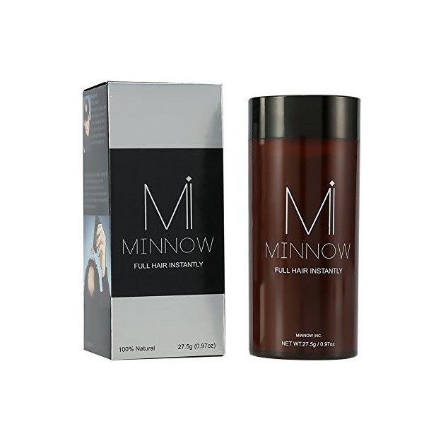 Minnow 4 Hair Fiber pour lépaississement des cheveux, correcteur de calvitie pour homme pour un look authentique, cheveux ré