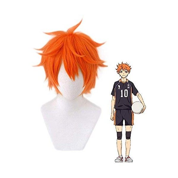 LZT Haikyuu !! 12 pouces court Orange moelleux couches haute température fibre synthétique cheveux perruque hommes garçons pe