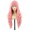 Topcosplay 24" Blond Ondulée Perruque pour Femmes et Filles Longue Bouclée Synthétique Perruque avec Racines Noires pour une 