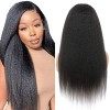 Perruque Femme Naturelle Wig Lace Front Human Hair 4x4 Lace Front Wig Perruque Cheveux Humains Femme Kinky Straight Hair Glue