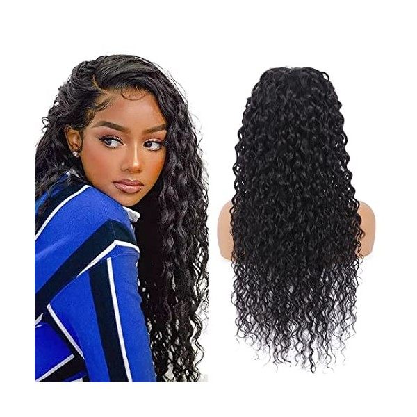 Perruque Femme Naturelle Wig Lace Front Human Hair 4x4 Lace Front Wig Perruque Cheveux Humains Femme Kinky Straight Hair Glue