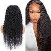 Perruque Femme Naturelle Wig Lace Front Human Hair 4x4 Lace Front Wig Perruque Cheveux Humains Femme Kinky Straight Hair Glue