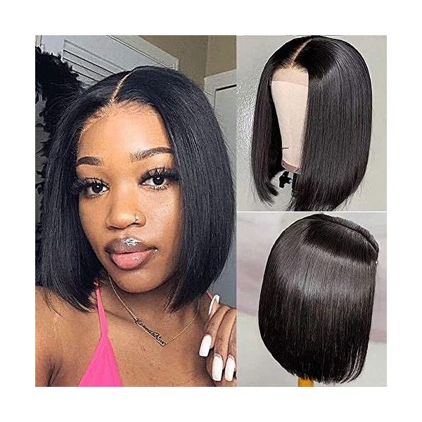 Perruque Bresilienne Lace Frontal Cheveux Humain Perruque Femme Naturelle Bresilienne 4X4 Lace Wig Human Hair Perruque Nature