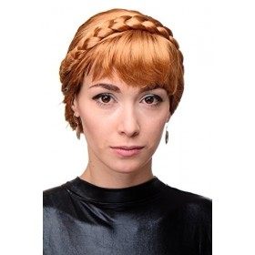 WIG ME UP - Perruque dame fabuleuse traditionelle tresses natte chignon blond vénitien blond cuivré GFW2030A-130H613