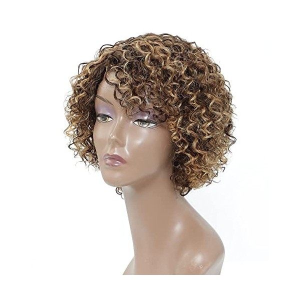 Morichy Perruque Femme Naturelle Courte de Cheveux Humains Bouclés Brésiliens Perruque Cheveux Humain Frisés pour les femmes 