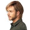 STfantasy Perruque Homme Courte Droite Naturelle Synthetique Wig pour Cosplay Quotidien Halloween Carnaval Fête Marron 