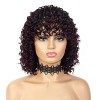 iShine 12 Pouces Perruques de Cheveux Humains Courts pour Femmes Noires Naturelle Brésilienne Bouclée Afro Perruque avec Fran