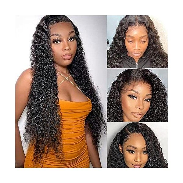 Perruque Cheveux Humain Water Wave Lace Front Wig Bresilienne Femme Lace Frontral 13x4 Hd Transparente Perruques Curly De Che