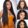 Perruque Cheveux Humain Water Wave Lace Front Wig Bresilienne Femme Lace Frontral 13x4 Hd Transparente Perruques Curly De Che