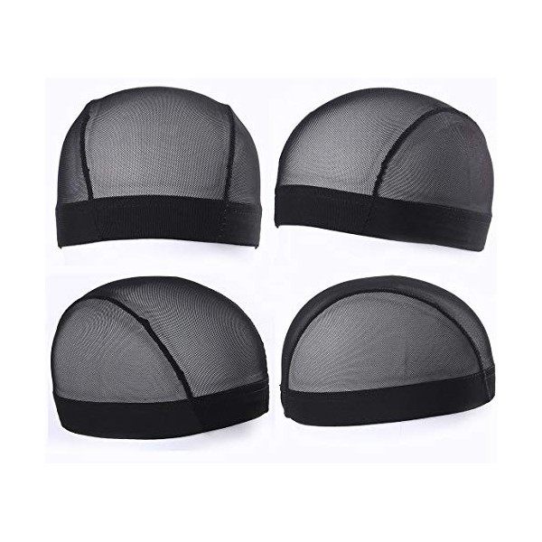 Leeven 5 Packs Wig Cap pour Perruque Nylon Nior Cap de Perruque Capuchon Elastic Wig Cap pour Perruque Taille S 51,5-56,2cm