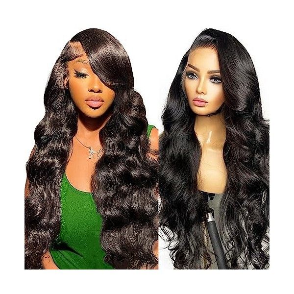 Perruque Femme Naturelle Brésilien 5x5 HD Lace Wig Human Hair 180% Densité Colle Perruque Naturelle Cheveux Humain Body Wave 