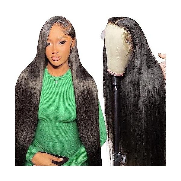 5x5 Hd Lace Wig Human Hair 180% Density Perruque Femme Naturelle BréSilien Straight Perruque Bresilienne Cheveux Humain Pré-é