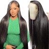 5x5 Hd Lace Wig Human Hair 180% Density Perruque Femme Naturelle BréSilien Straight Perruque Bresilienne Cheveux Humain Pré-é