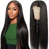 Perruque femme naturelle bresilienne Soie Lisse 5X5 lace wig human hair straight wigs for women Perruque Cheveux Humains Faci