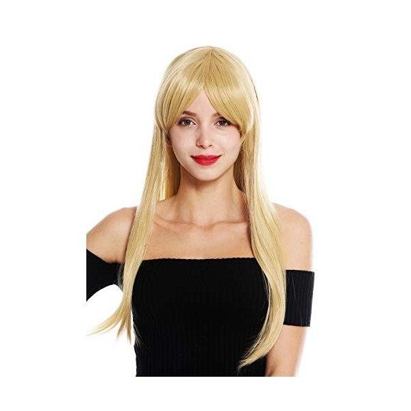 WIG ME UP - YZF-41062-86 Perruque dame longue lisse frange raie blond