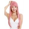 WIG ME UP - YZF-41062-86 Perruque dame longue lisse frange raie blond