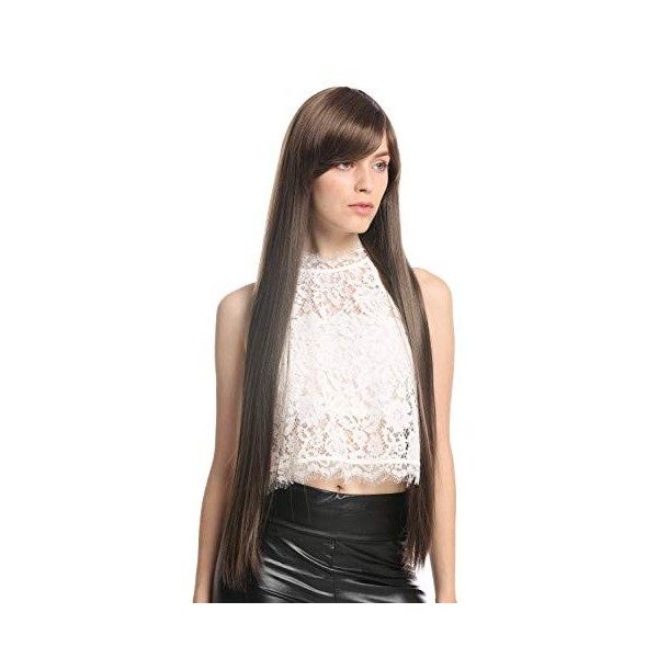 WIG ME UP - VK-7-12SP8 Perruque dame extrêmement longue lisse brun