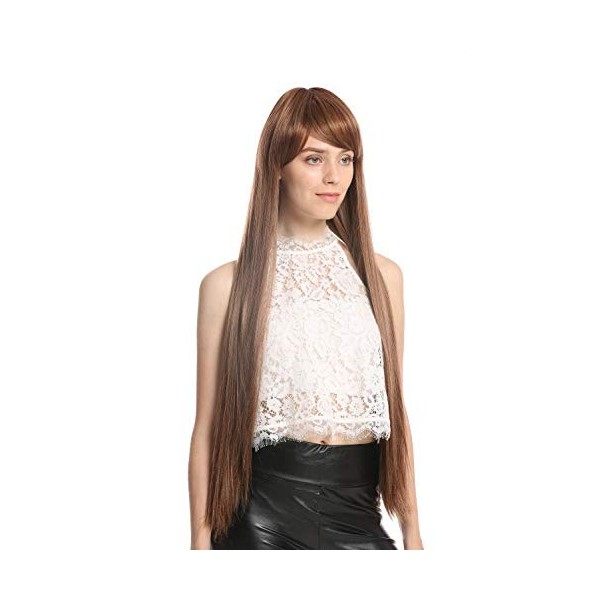 WIG ME UP - VK-7-12SP8 Perruque dame extrêmement longue lisse brun