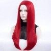 Morticia Womens 27" Long Straight Middle Parting Halloween Costume Cosplay and Daily Wig… Rouge 